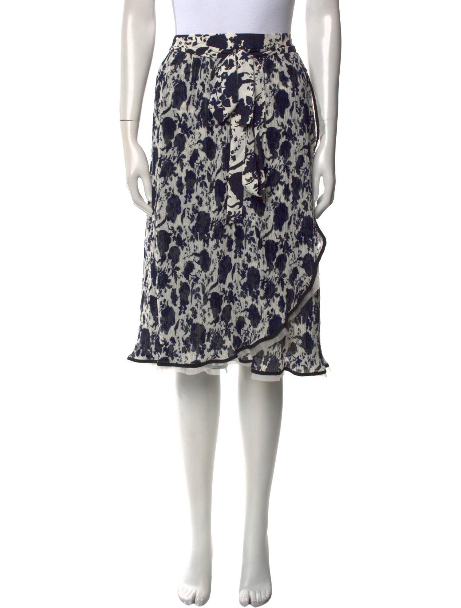 Tory Burch Floral Print Knee-Length Skirt