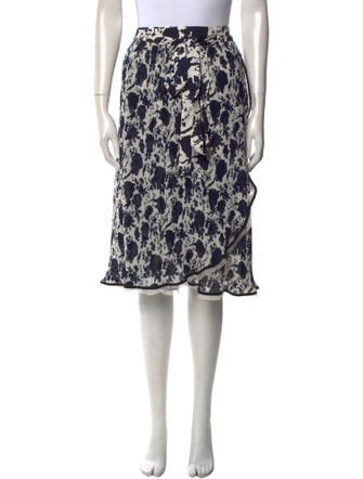 Tory Burch Floral Print Knee-Length Skirt