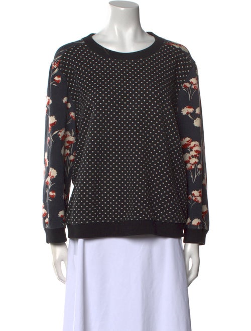 Tory Burch Polka Dot Print Crew Neck Sweatshirt