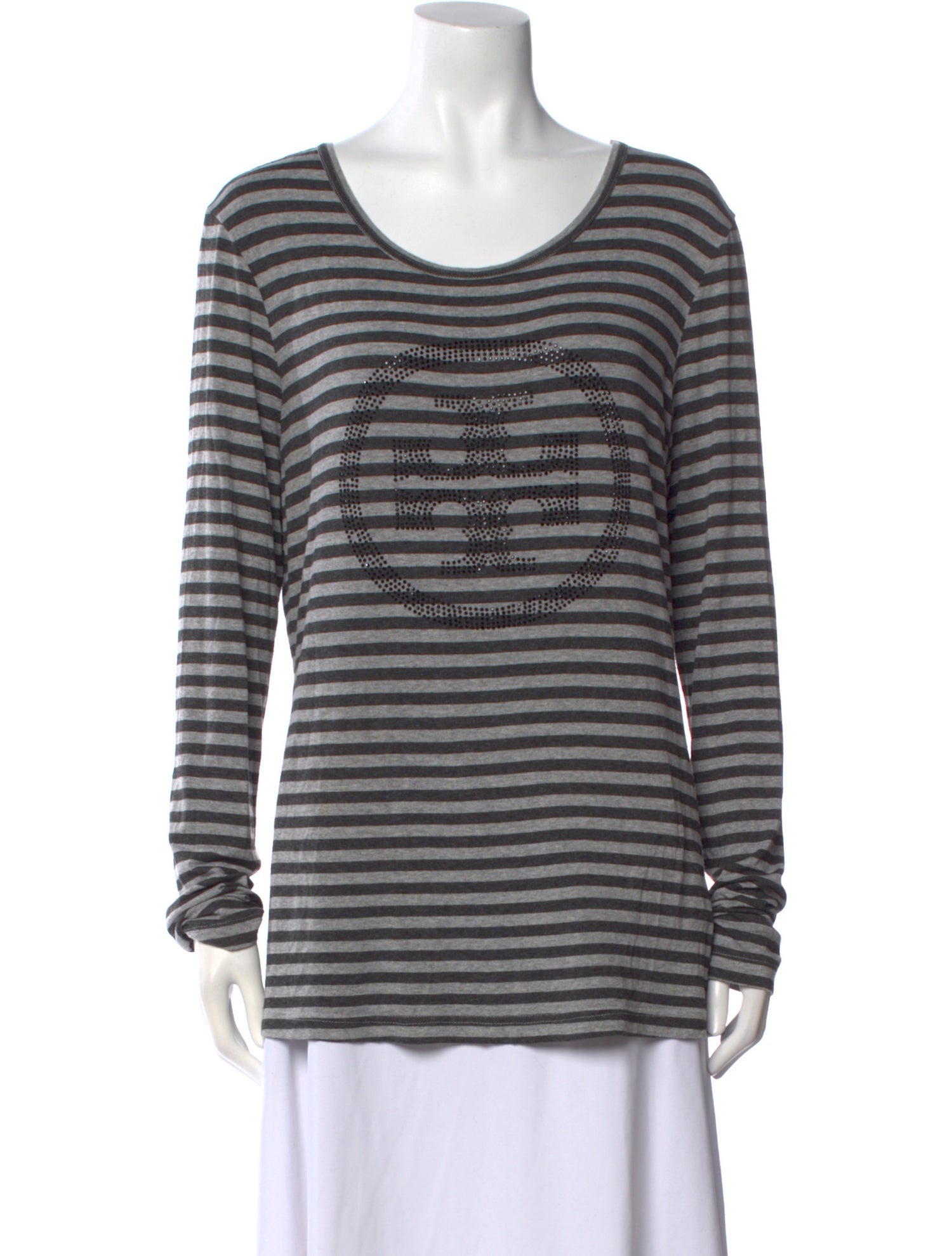 Tory Burch Striped Scoop Neck T-Shirt
