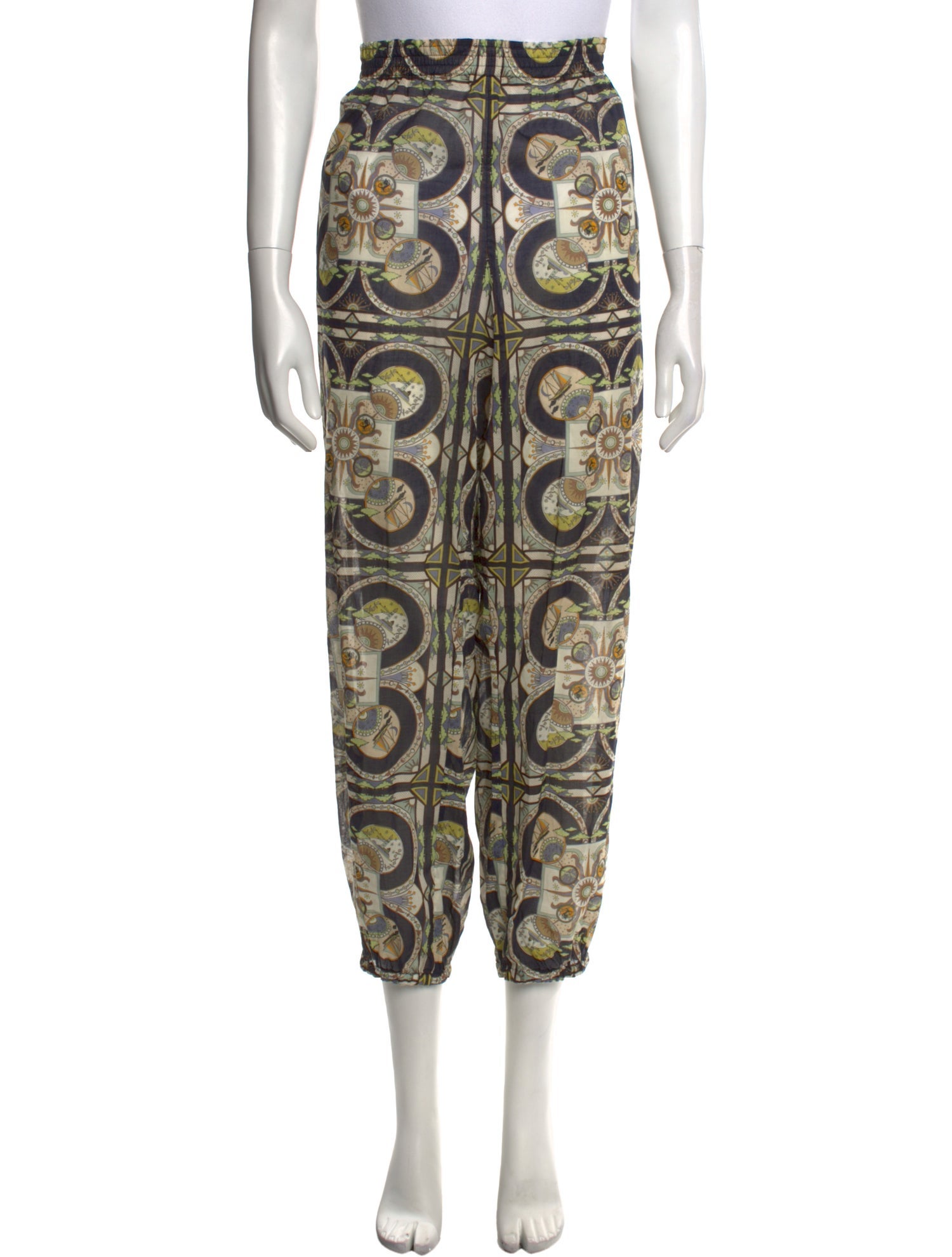 Tory Burch Printed Straight Leg Pants