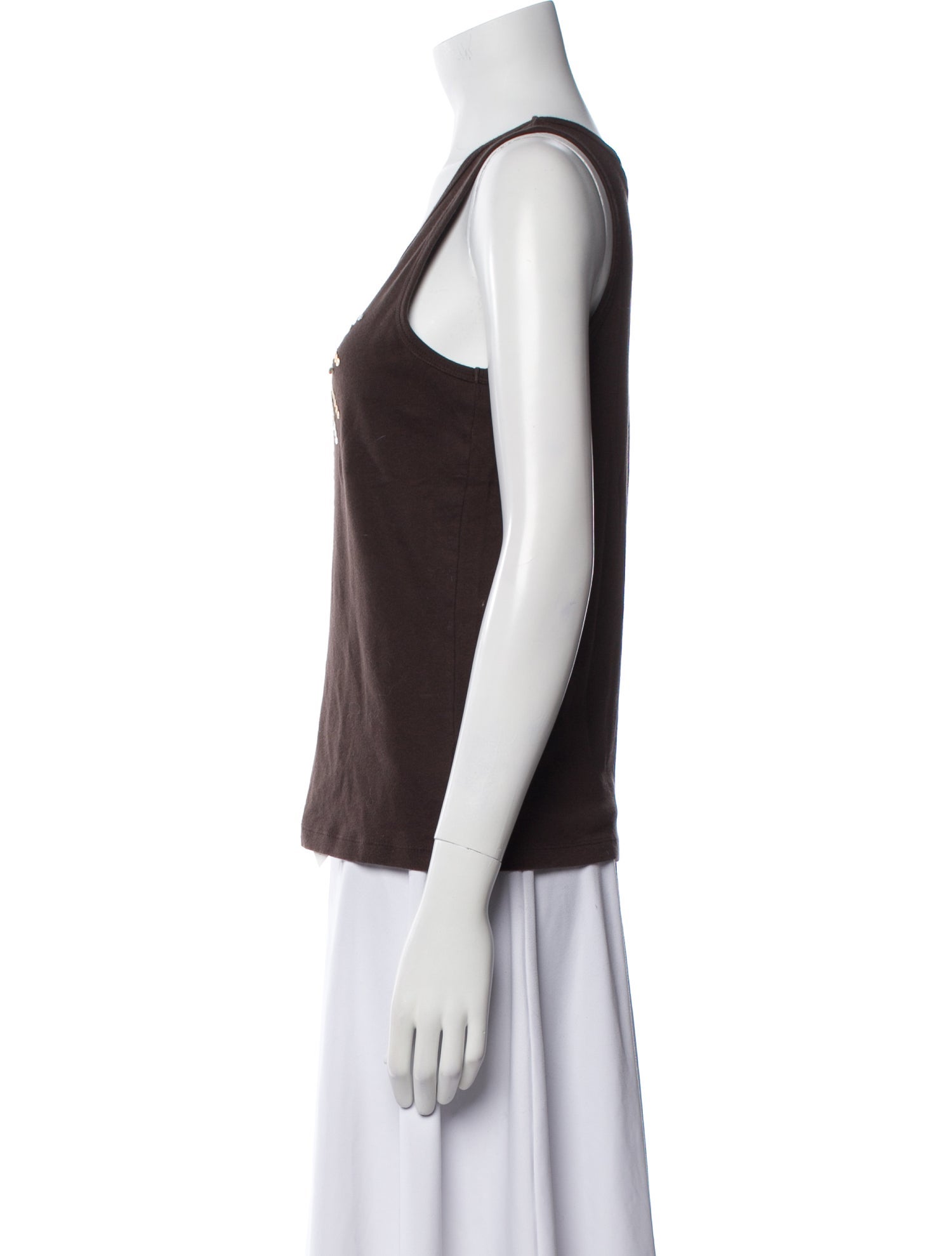Tory Burch Scoop Neck Sleeveless Top