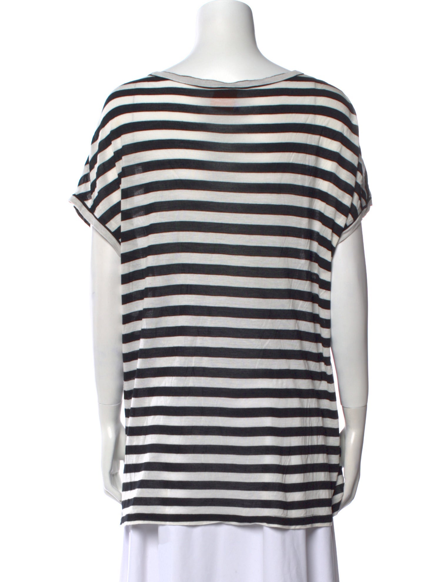 Tory Burch Striped Scoop Neck T-Shirt