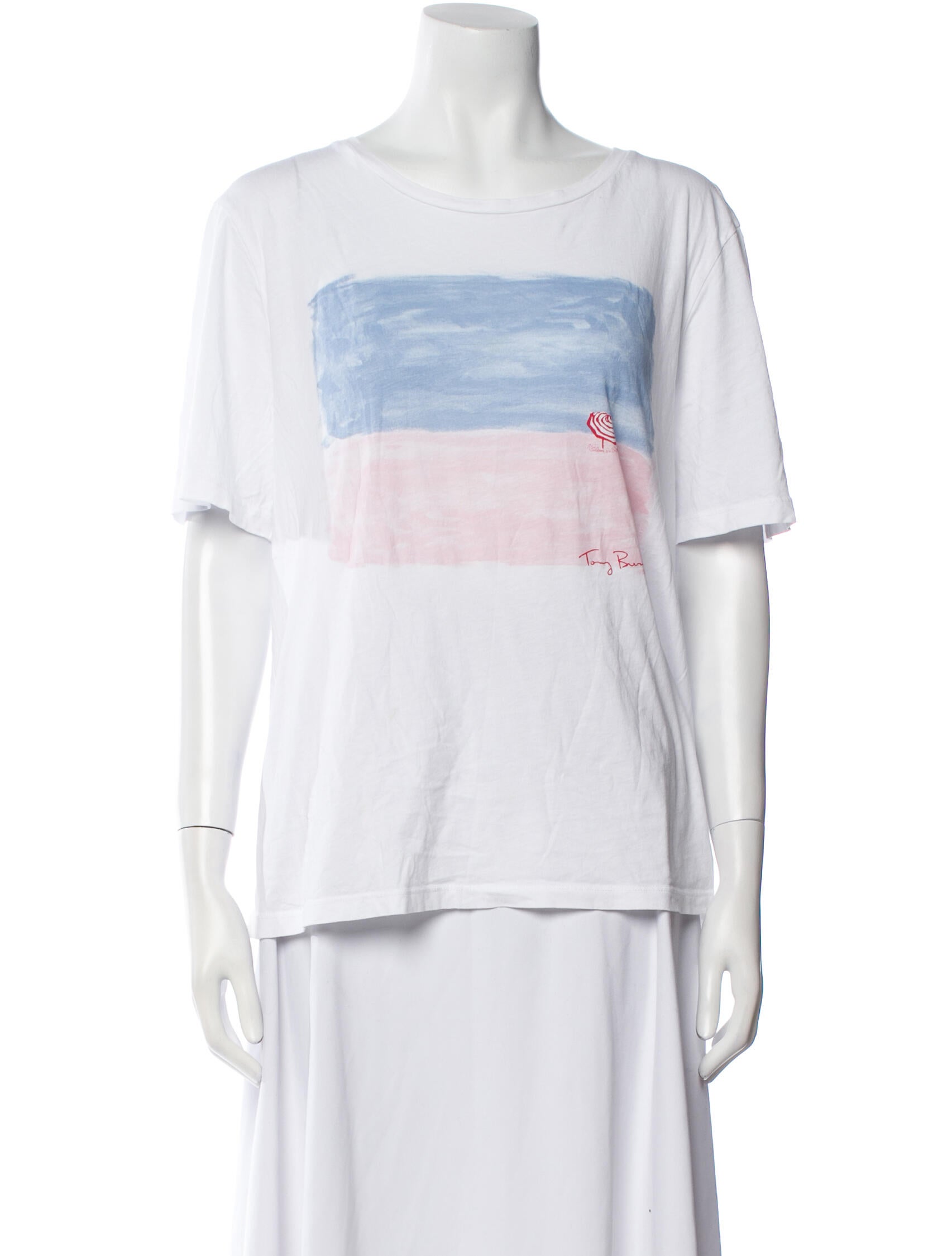 Tory Burch Scoop Neck Short Sleeve T-Shirt