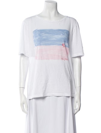 Tory Burch Scoop Neck Short Sleeve T-Shirt