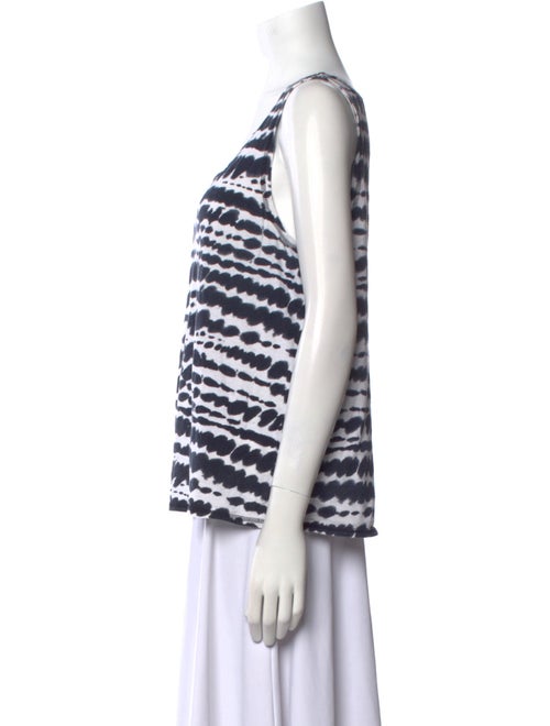 Tory Burch Tie-Dye Print Scoop Neck Top