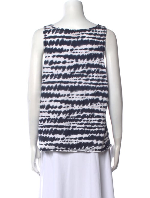 Tory Burch Tie-Dye Print Scoop Neck Top