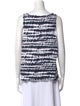 Tory Burch Tie-Dye Print Scoop Neck Top