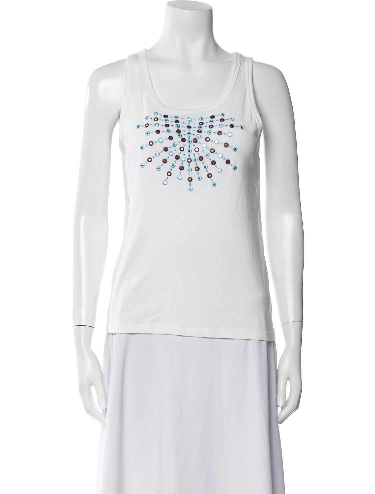 Tory Burch Scoop Neck Sleeveless Top