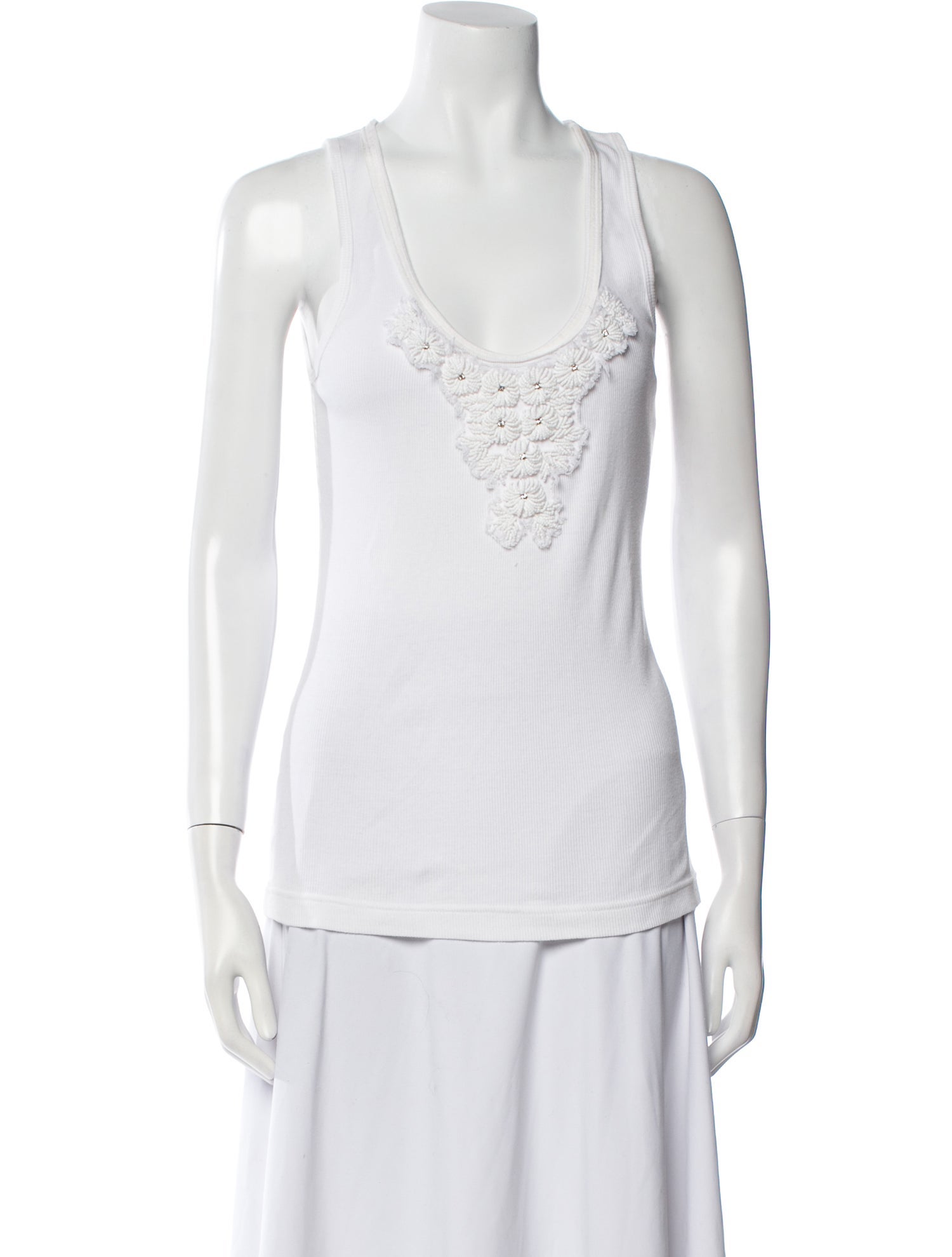 Tory Burch Scoop Neck Sleeveless Top