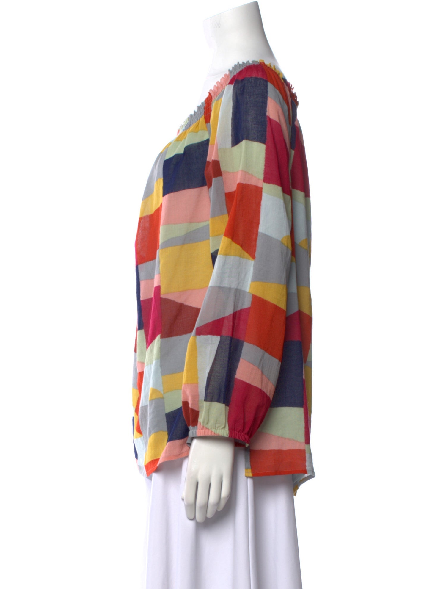 Tory Burch Printed Bateau Neckline Blouse