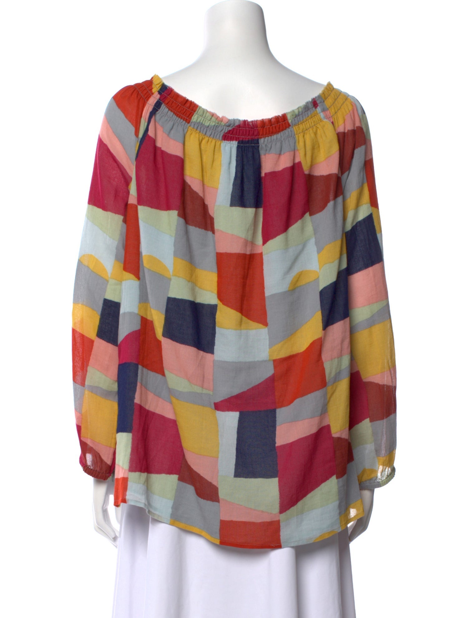 Tory Burch Printed Bateau Neckline Blouse