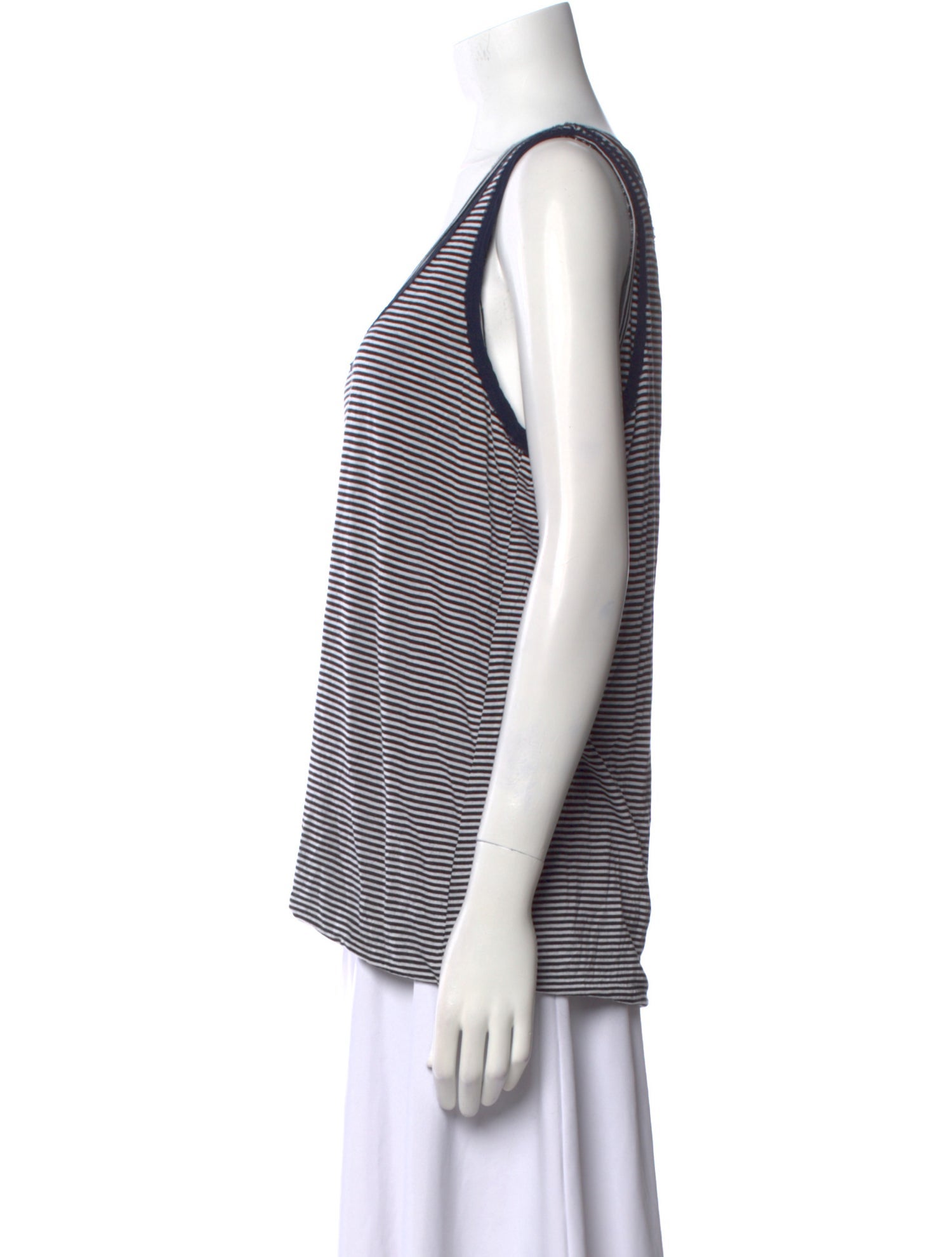 Tory Burch Striped Scoop Neck Top