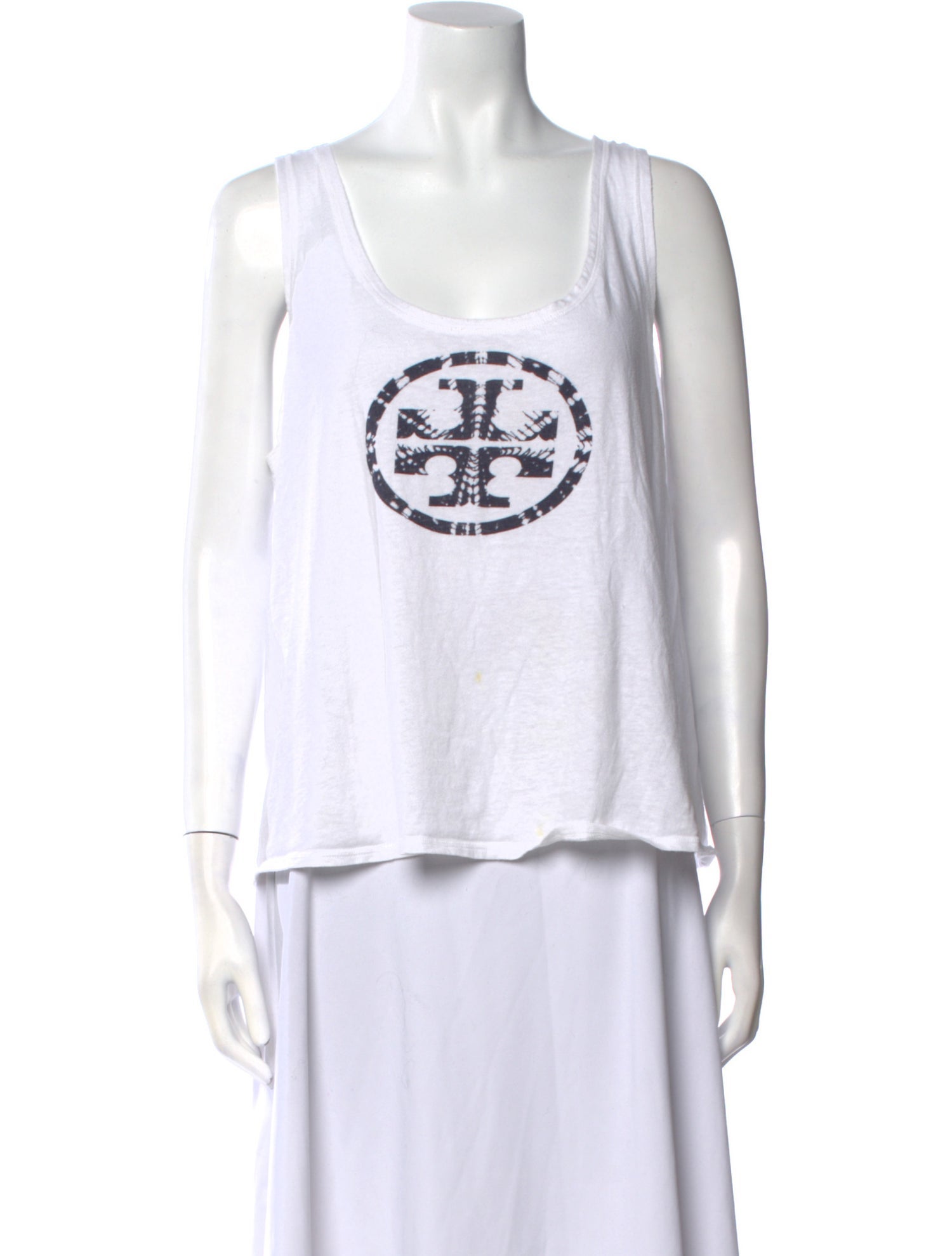 Tory Burch Graphic Print Scoop Neck Top