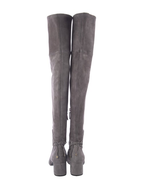 Tory Burch Suede Bow Accents Boots