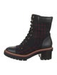Tory Burch Wool Printed Combat Boots