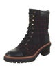 Tory Burch Wool Printed Combat Boots