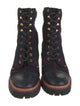 Tory Burch Wool Printed Combat Boots