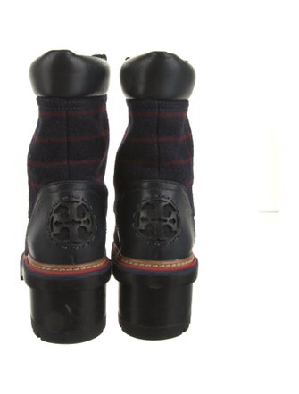 Tory Burch Wool Printed Combat Boots
