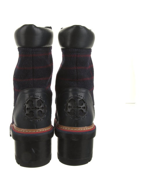 Tory Burch Wool Printed Combat Boots