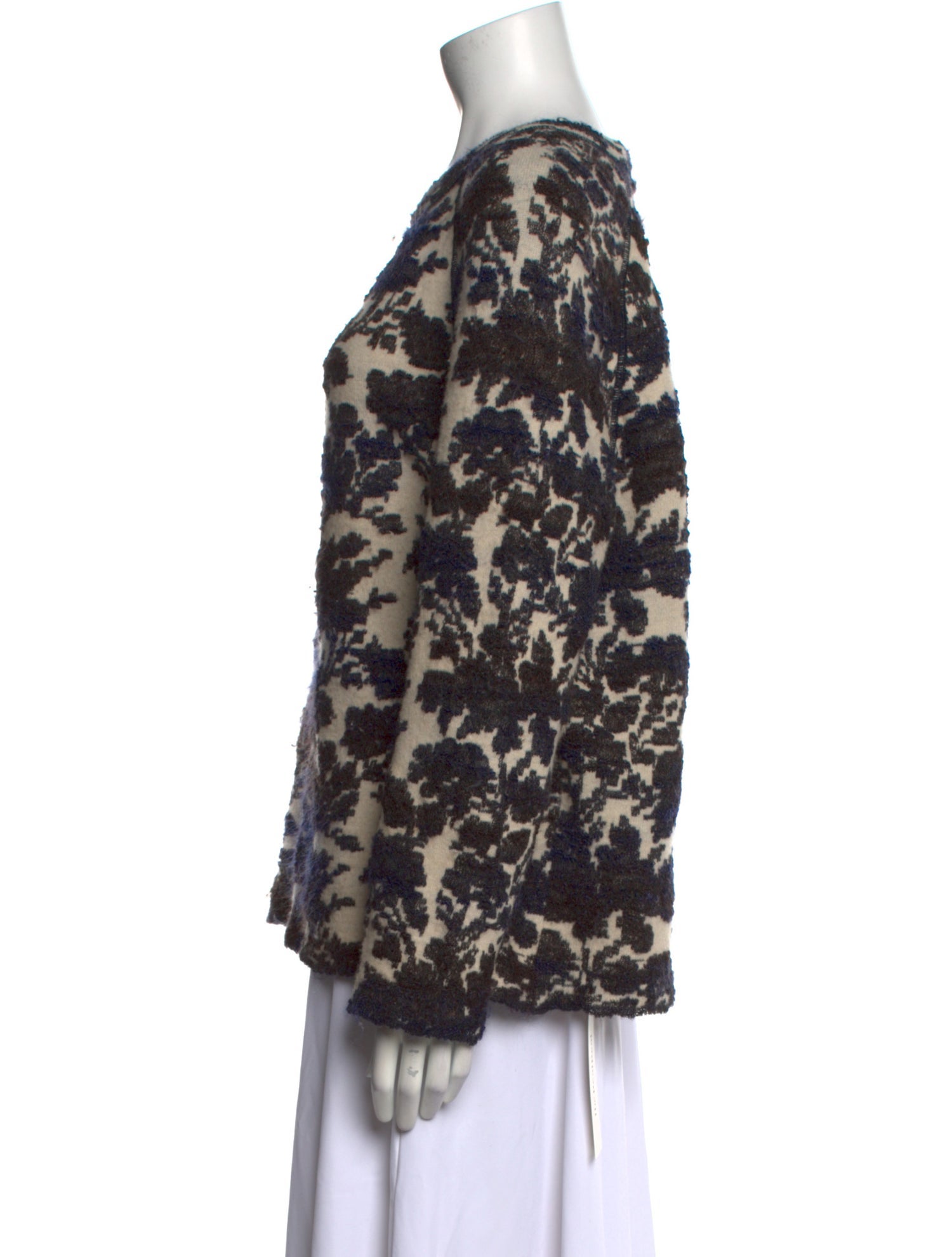 Tory Burch Printed Crew Neck Sweater