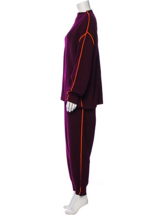 Tory Burch Wool Grosgrain Trim Pant Set