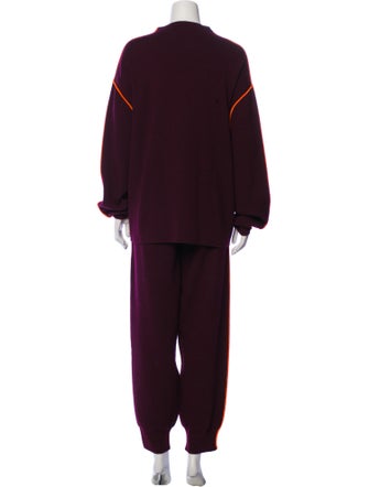 Tory Burch Wool Grosgrain Trim Pant Set