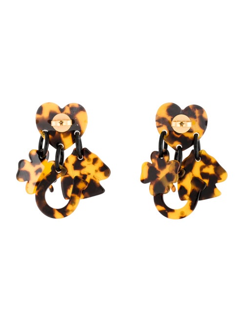 Tory Burch Resin Lucky Charm Drop Earrings