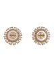 Tory Burch Mother of Pearl and Crystal Stud Earrings