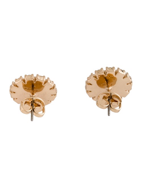 Tory Burch Mother of Pearl and Crystal Stud Earrings