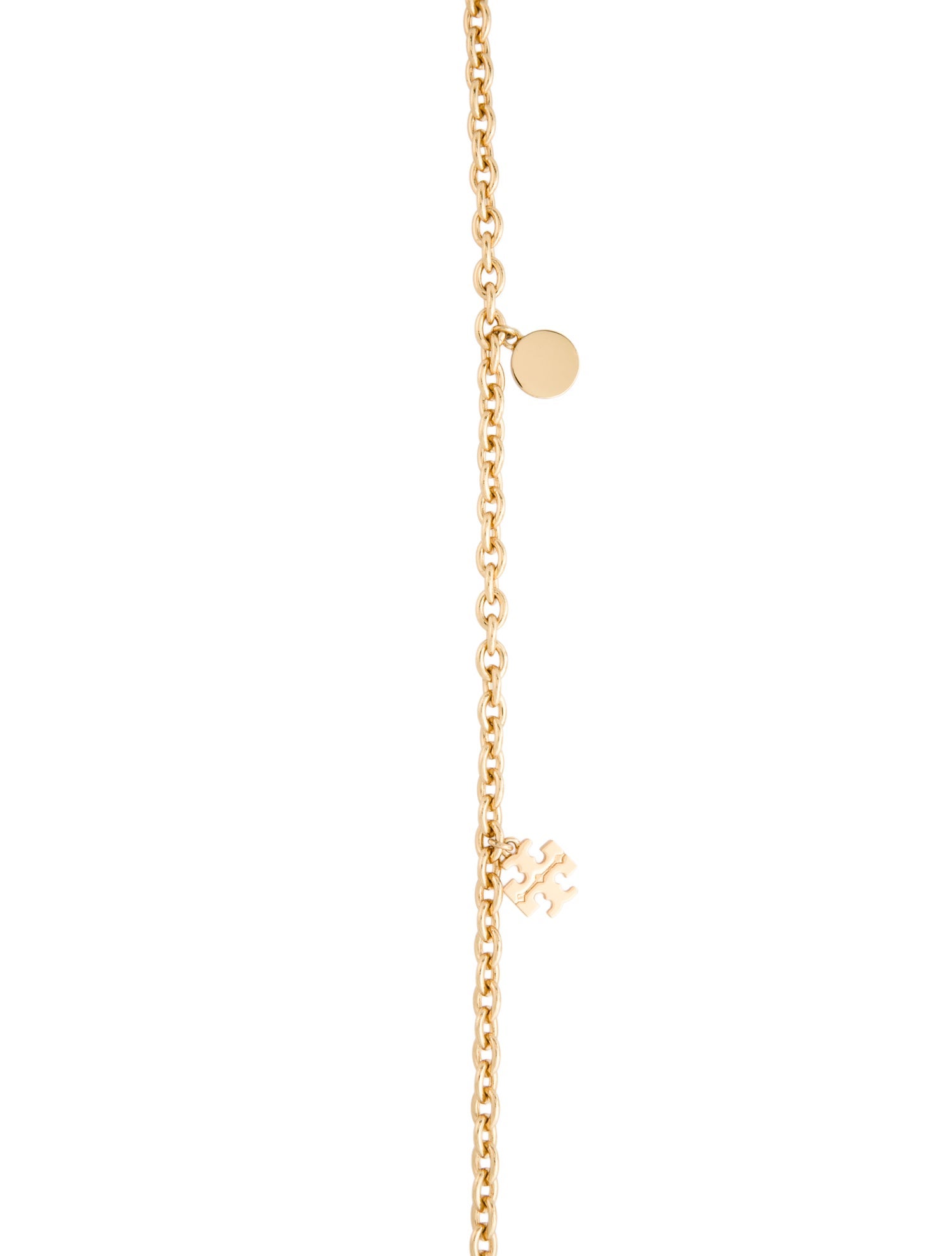 Tory Burch Logo Rosary Station Necklace