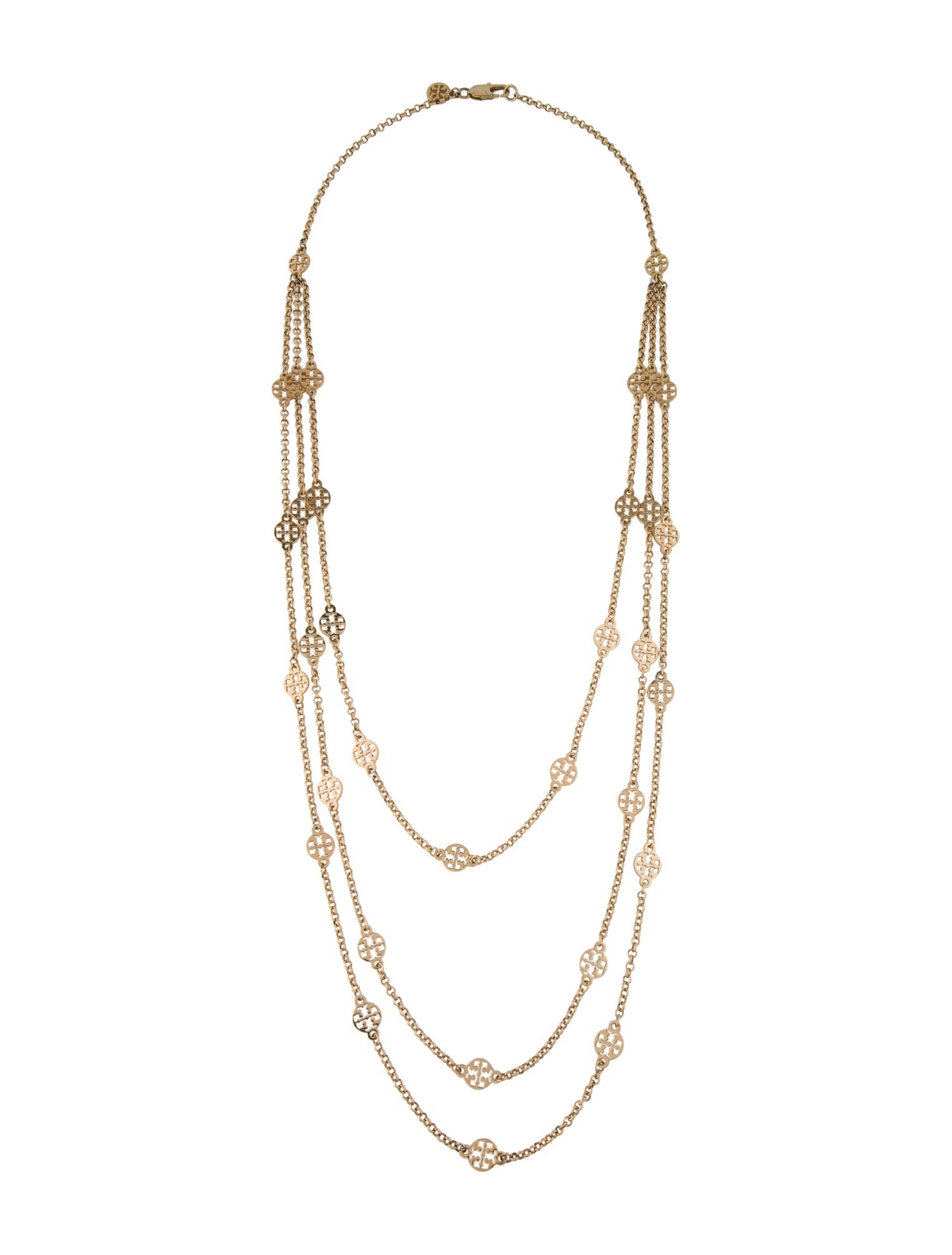 Tory Burch Logo Multi-Strand Necklace