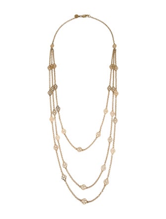 Tory Burch Logo Multi-Strand Necklace