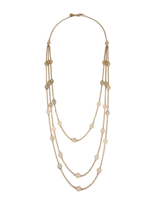 Tory Burch Logo Multi-Strand Necklace