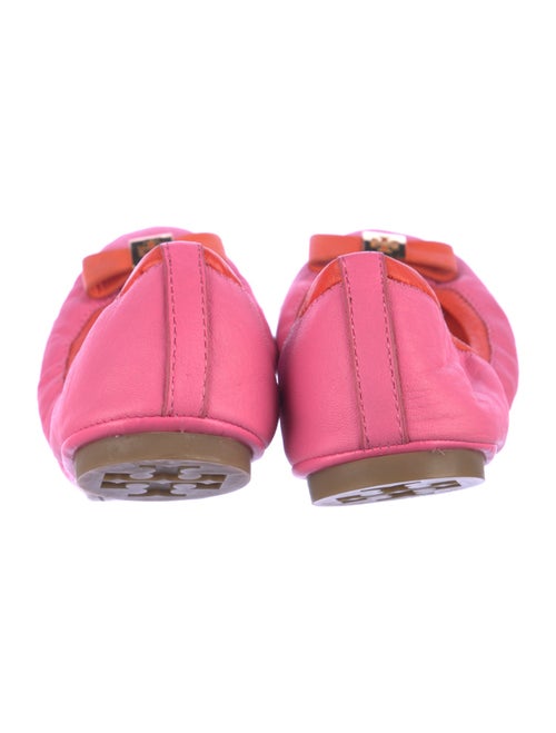 Tory Burch Leather Bow Accents Ballet Flats