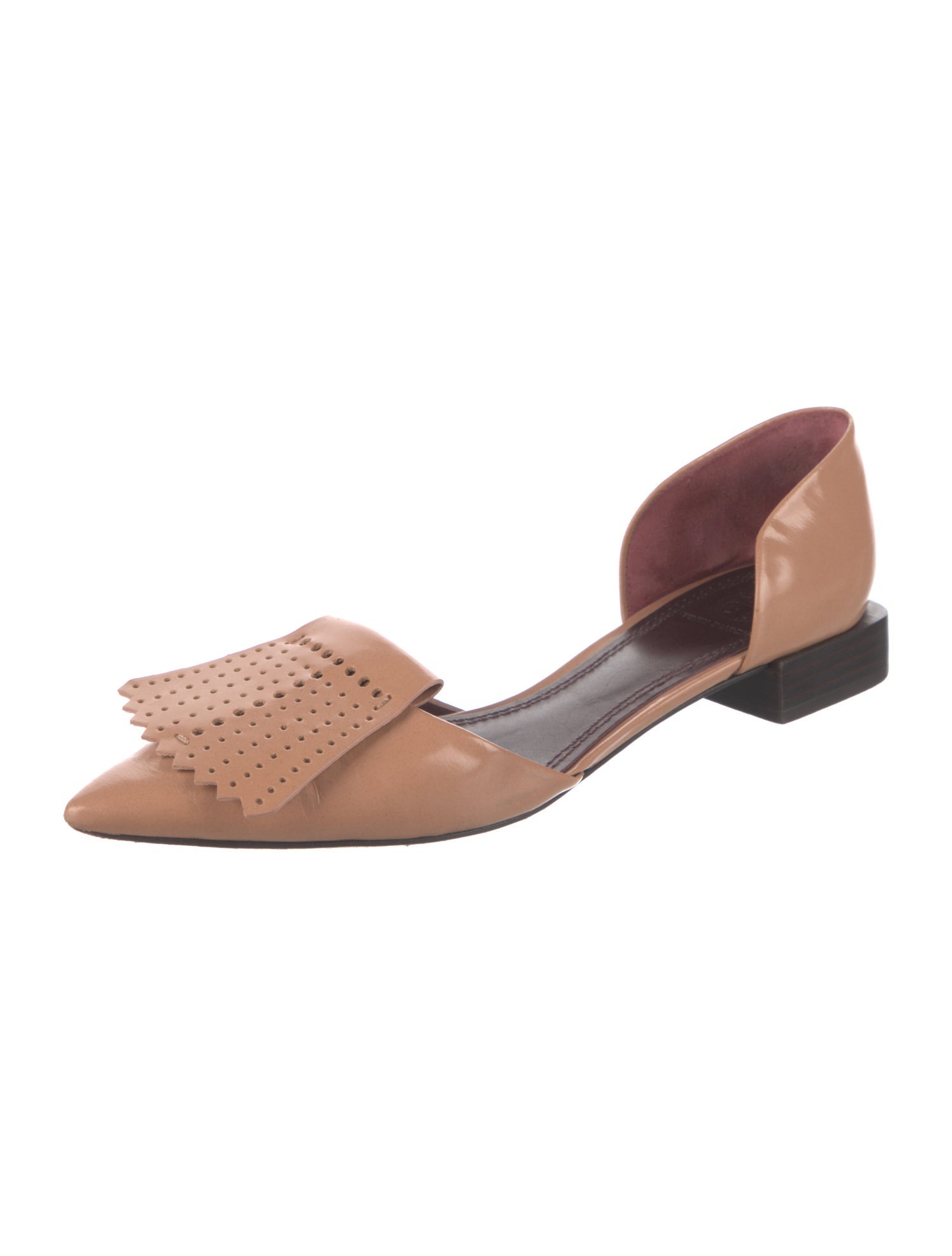 Tory Burch Leather D'Orsay Flats