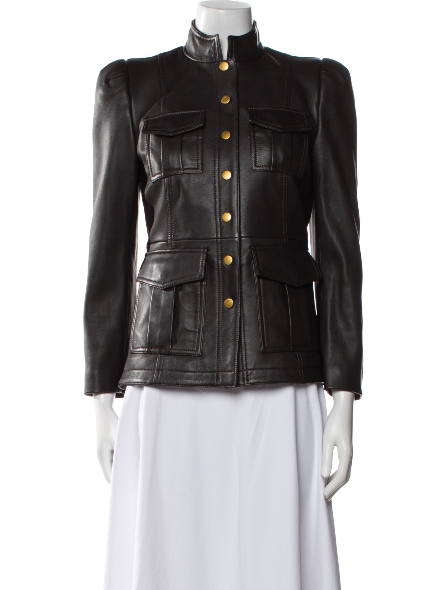 Tory Burch Leather Utility Jacket w/ Tags