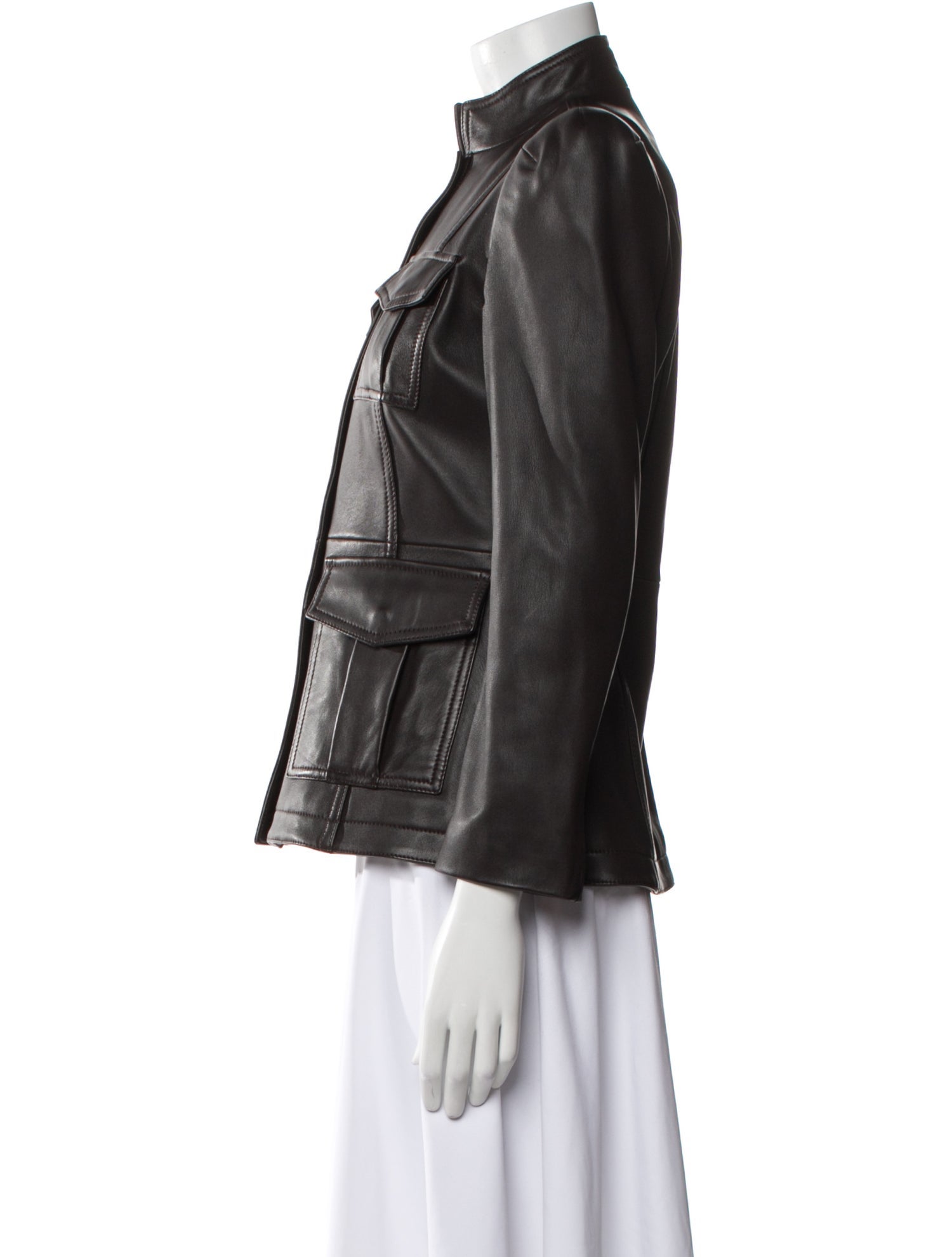 Tory Burch Leather Utility Jacket w/ Tags