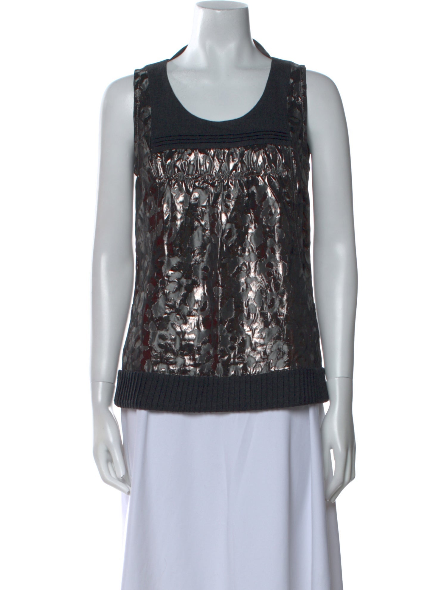 Tory Burch Scoop Neck Sleeveless Top