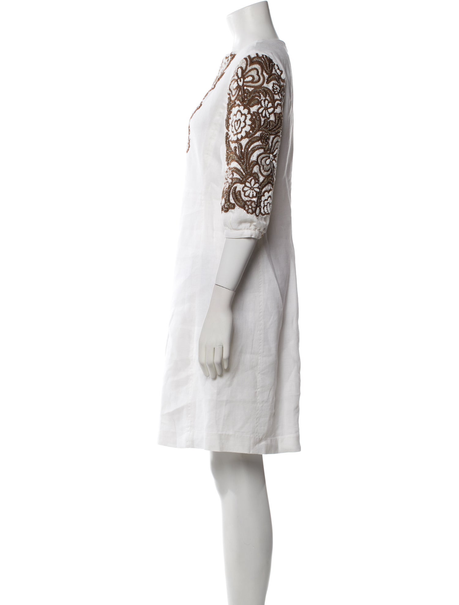 Tory Burch Linen Knee-Length Dress