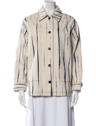 Tory Burch Striped Denim Jacket