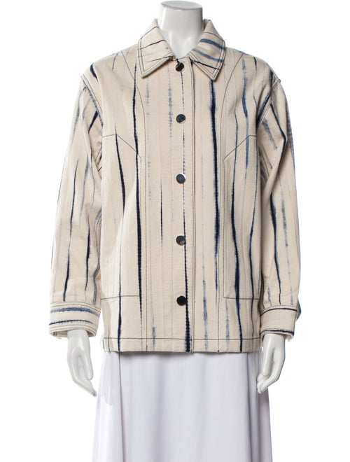 Tory Burch Striped Denim Jacket
