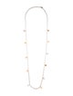 Tory Burch Two -Tone Logo Charm Rosary Necklace