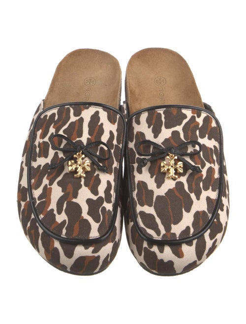 Tory Burch Canvas Printed Mules