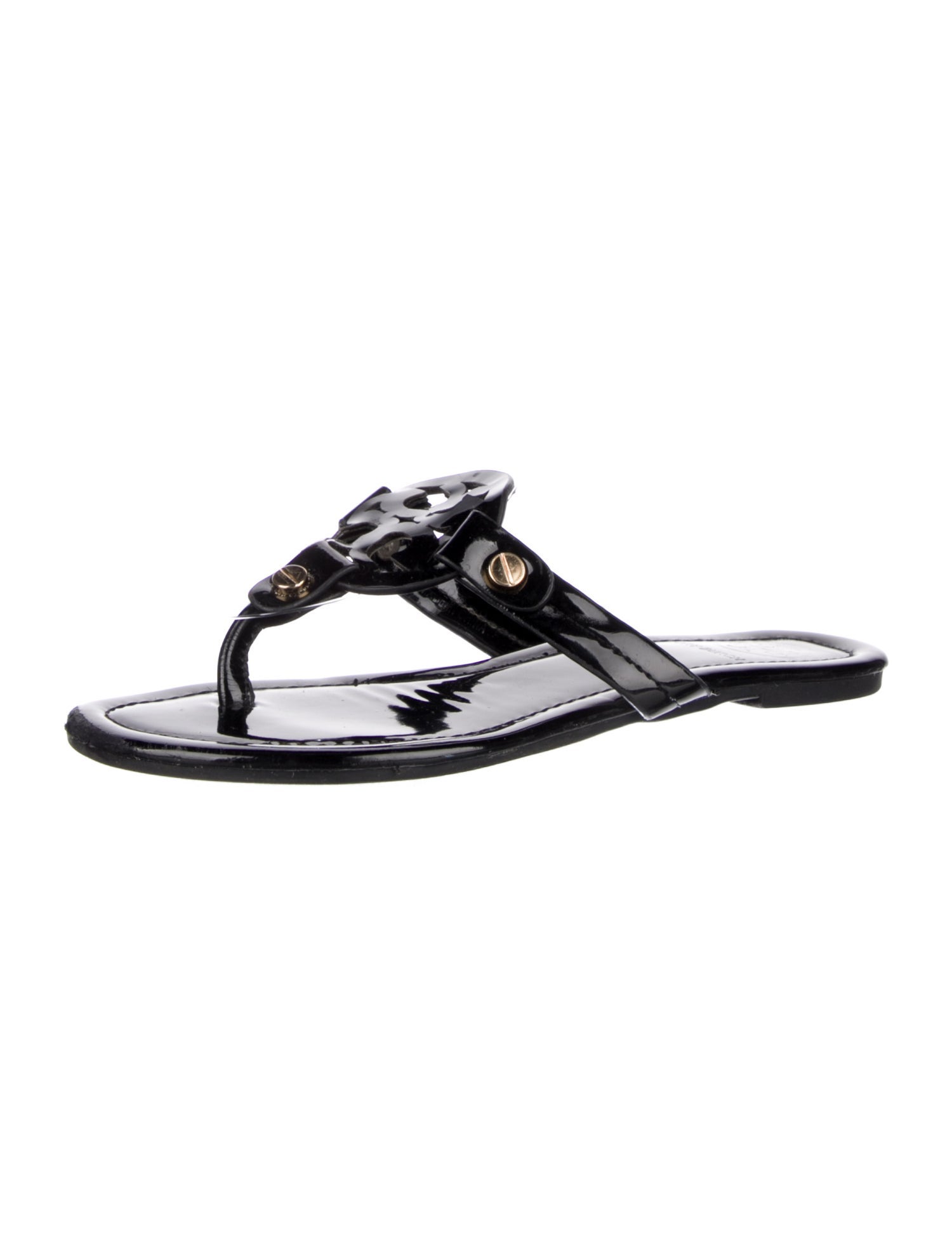Tory Burch Patent Leather Flip Flops