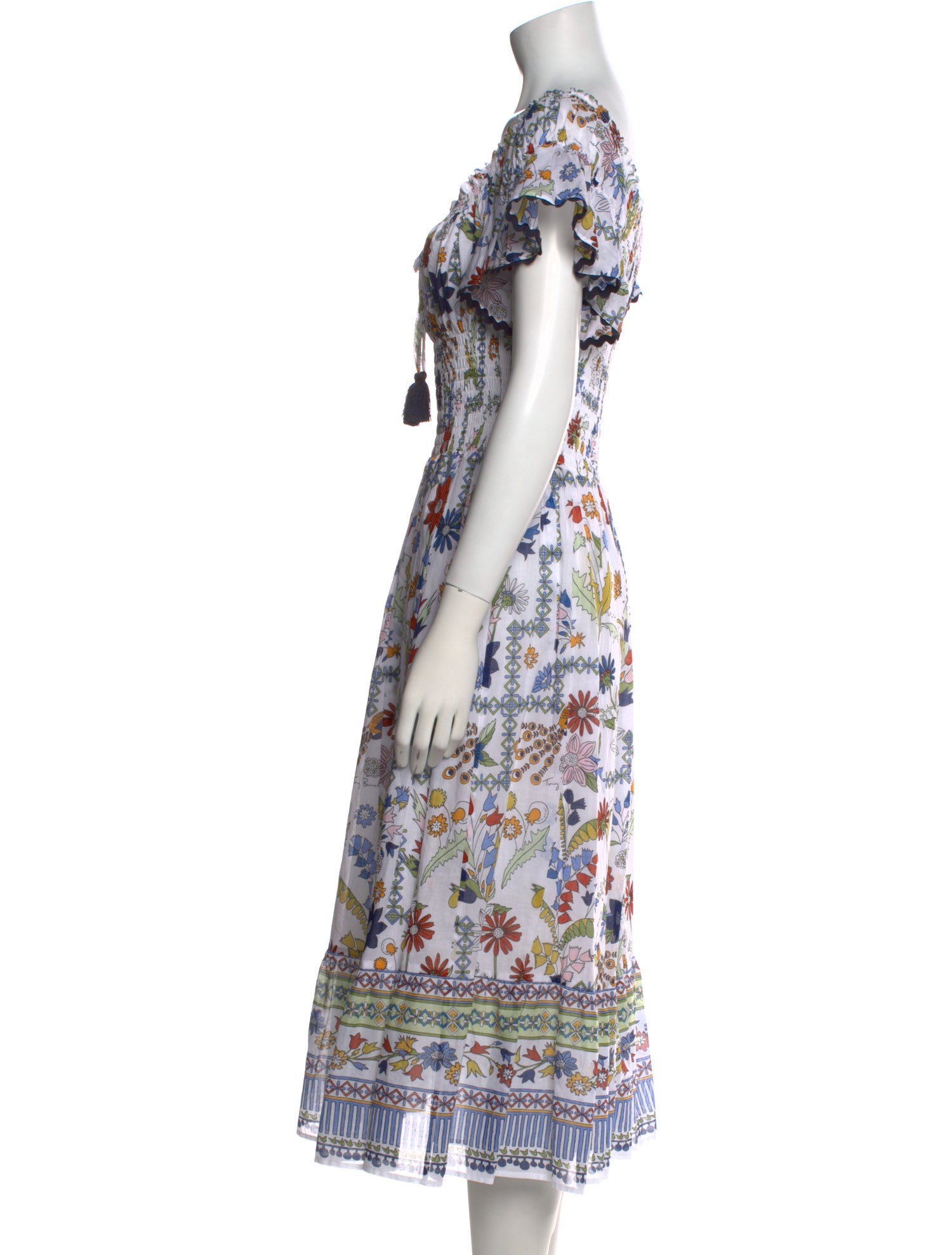 Tory Burch Floral Print Midi Length Dress w/ Tags