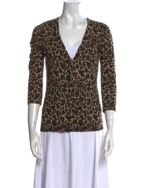 Tory Burch Merino Wool Animal Print Sweater