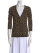 Tory Burch Merino Wool Animal Print Sweater