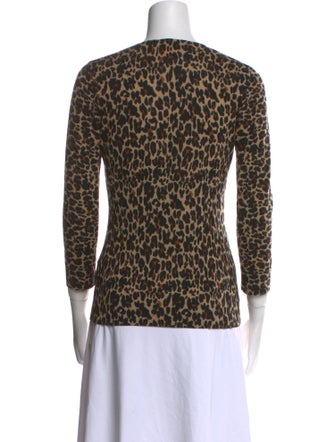 Tory Burch Merino Wool Animal Print Sweater