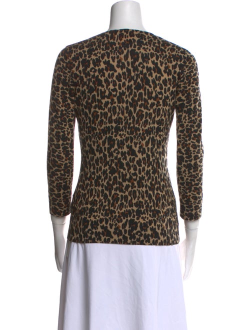 Tory Burch Merino Wool Animal Print Sweater